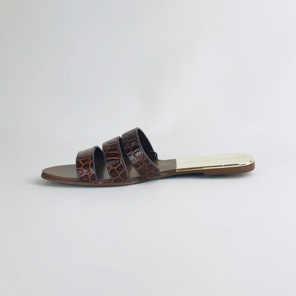 LAST PAIR ❤️‍🔥ZARA BROWN ANIMAL EMBOSSED LEATHER SANDALS - Picture 4 of 7